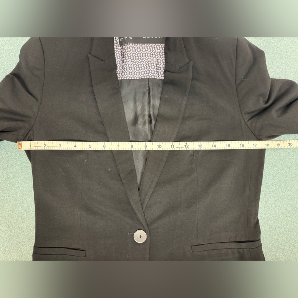 Zara Basic Black Women's Blazer Medium - image 5